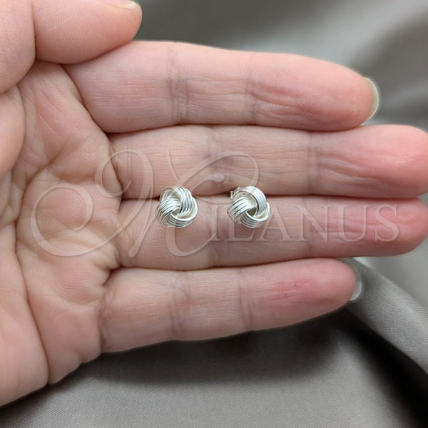 Sterling Silver Ring — Stud Earring Love Knot Design Polished 02. — alternate product view — SKU 158139 | Plata 925 anillo — Stud Earring Love Knot diseño pulido 02. — SKU 158139