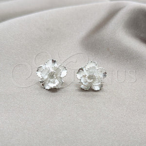 Sterling Silver Ring — Stud Earring Flower Design Polished 02. — main product view — SKU 158140 | Plata 925 anillo — Stud Earring flor diseño pulido 02. — SKU 158140