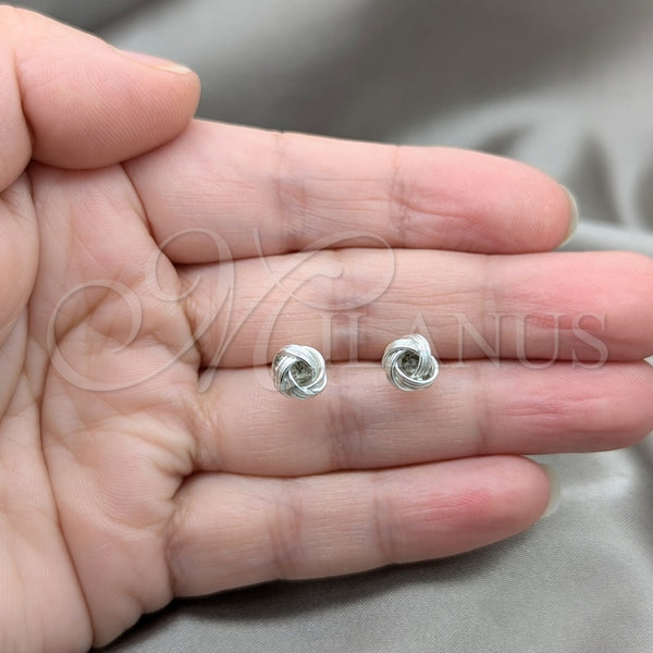 Sterling Silver Ring — Stud Earring Love Knot Design Polished 02. — alternate product view — SKU 158142 | Plata 925 anillo — Stud Earring Love Knot diseño pulido 02. — SKU 158142