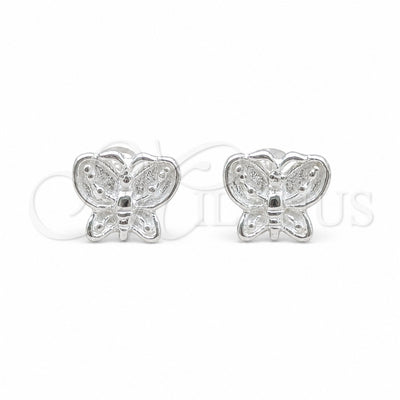 Sterling Silver Stud Earring, Butterfly Design, Polished, Silver Finish, 02.409.0036 for wholesale, main product view