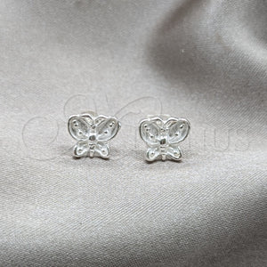 Sterling Silver Ring — Stud Earring Butterfly Design Polished 02. — main product view — SKU 158143 | Plata 925 anillo — Stud Earring mariposa diseño pulido 02. — SKU 158143