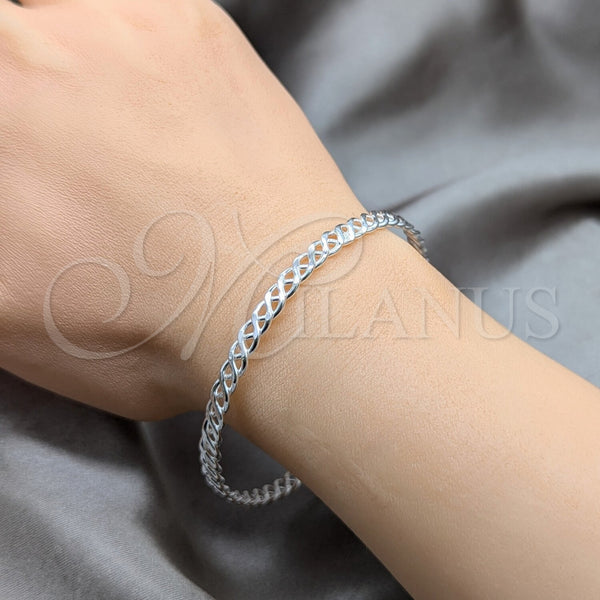 Sterling Silver Jewelry — Individual Bangle Polished 07. 06 MM Thickness Size — alternate product view — SKU 158153 | Plata 925 joyería — Individual Bangle pulido 07. 06 MM Thickness Size — SKU 158153