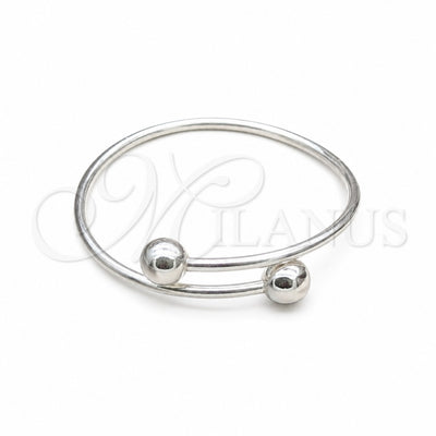 Sterling Silver Individual Bangle, Ball Design, Polished, Silver Finish, 07.409.0020 (04 MM Thickness, One size for wholesale, main product view