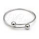 Sterling Silver Individual Bangle, Ball Design, Polished, Silver Finish, 07.409.0020 (04 MM Thickness, One size fits all)