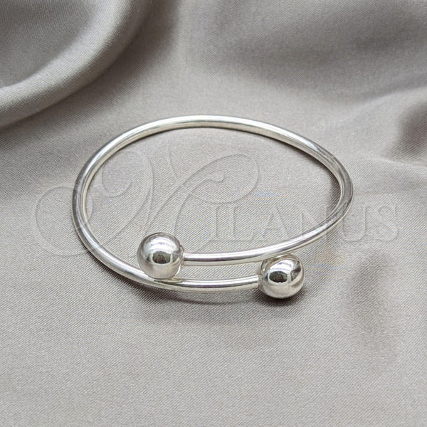 Sterling Silver Jewelry — Individual Bangle Ball Design Polished 07. 04 MM — main product view — SKU 158154 | Plata 925 joyería — Individual Bangle Ball diseño pulido 07. 04 MM — SKU 158154