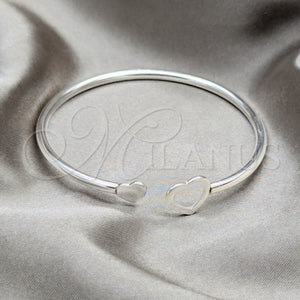 Sterling Silver Jewelry — Individual Bangle Heart Design Polished 07. 04 MM — main product view — SKU 158155 | Plata 925 joyería — Individual Bangle corazón diseño pulido 07. 04 MM — SKU 158155