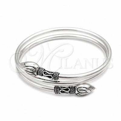Sterling Silver Individual Bangle, Arrow Design, Polished, Silver Finish, 07.409.0022 (07 MM Thickness, One for wholesale, main product view