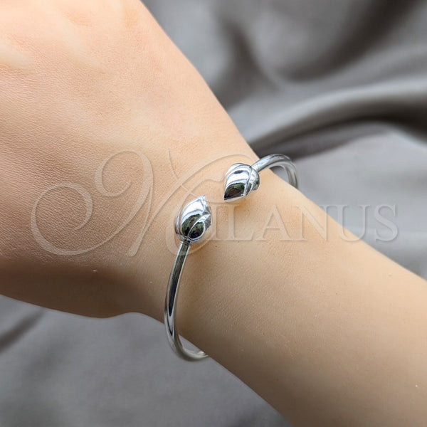 Sterling Silver Jewelry — Individual Bangle Ball Design Polished 07. 04 MM — alternate product view — SKU 158157 | Plata 925 joyería — Individual Bangle Ball diseño pulido 07. 04 MM — SKU 158157
