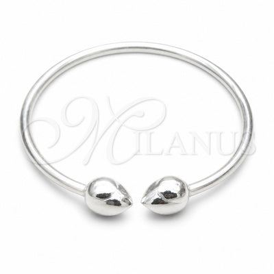 Sterling Silver Individual Bangle, Ball Design, Polished, Silver Finish, 07.409.0023 (04 MM Thickness, One size for wholesale, main product view