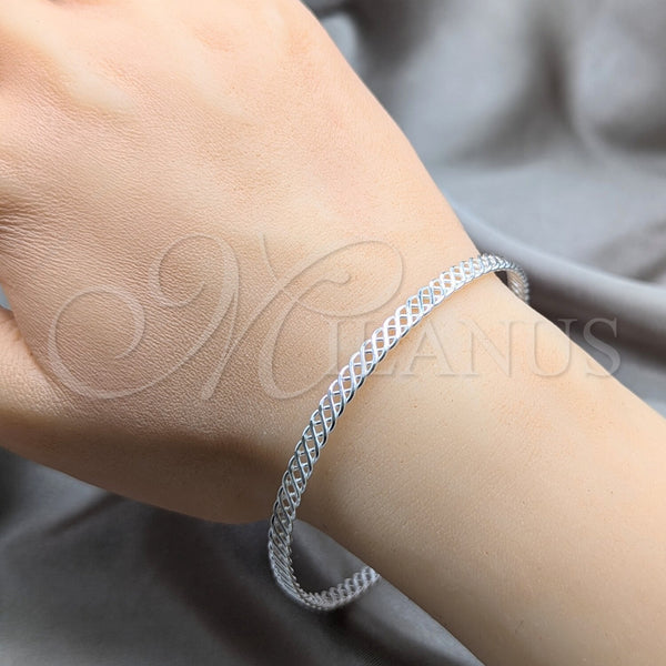 Sterling Silver Jewelry — Individual Bangle Polished 07. 05 MM Thickness Size — alternate product view — SKU 158158 | Plata 925 joyería — Individual Bangle pulido 07. 05 MM Thickness Size — SKU 158158