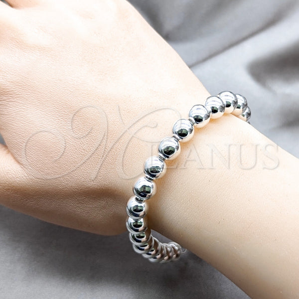 Sterling Silver Bracelet — Fancy Bracelet Ball Design Polished 03. 08 MM — alternate product view — SKU 158165 | Plata 925 brazalete — elegante Bracelet Ball diseño pulido 03. 08 MM — SKU 158165