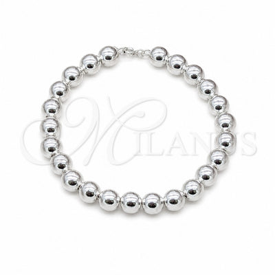 Sterling Silver Fancy Bracelet, Ball Design, Polished, Silver Finish, 03.409.0143.08 (08 MM Thickness, 8 Inches for wholesale, main product view