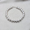 Sterling Silver Fancy Bracelet, Ball Design, Polished, Silver Finish, 03.409.0143.08 (08 MM Thickness, 8 Inches Length)