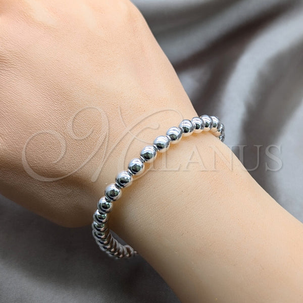 Sterling Silver Bracelet — Fancy Bracelet Ball Design Polished 03. 06 MM — alternate product view — SKU 158166 | Plata 925 brazalete — elegante Bracelet Ball diseño pulido 03. 06 MM — SKU 158166