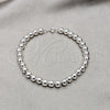 Sterling Silver Fancy Bracelet, Ball Design, Polished, Silver Finish, 03.409.0144.08 (06 MM Thickness, 6 Inches Length)