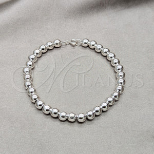 Sterling Silver Bracelet — Fancy Bracelet Ball Design Polished 03. 06 MM — main product view — SKU 158166 | Plata 925 brazalete — elegante Bracelet Ball diseño pulido 03. 06 MM — SKU 158166