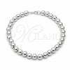 Sterling Silver Fancy Bracelet, Ball Design, Polished, Silver Finish, 03.409.0144.08 (06 MM Thickness, 6 Inches Length)