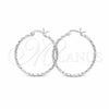 Sterling Silver Medium Hoop, Twist Design, Polished, Silver Finish, 02.409.0041.30