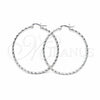 Sterling Silver Medium Hoop, Twist Design, Polished, Silver Finish, 02.409.0042.40