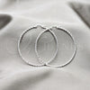 Sterling Silver Large Hoop, Twist Design, Polished, Silver Finish, 02.409.0043.50