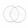 Sterling Silver Large Hoop, Twist Design, Polished, Silver Finish, 02.409.0043.50