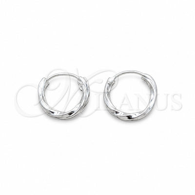 Sterling Silver Small Hoop, Twist Design, Polished, Silver Finish, 02.409.0044.10 for wholesale, main product view