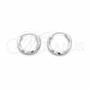 Sterling Silver Small Hoop, Twist Design, Polished, Silver Finish, 02.409.0044.10