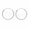 Sterling Silver Medium Hoop, Twist Design, Polished, Silver Finish, 02.409.0044.30