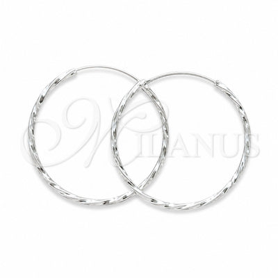 Sterling Silver Medium Hoop, Twist Design, Polished, Silver Finish, 02.409.0044.40 for wholesale, main product view