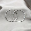 Sterling Silver Medium Hoop, Twist Design, Polished, Silver Finish, 02.409.0044.40