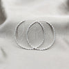 Sterling Silver Large Hoop, Twist Design, Polished, Silver Finish, 02.409.0044.50