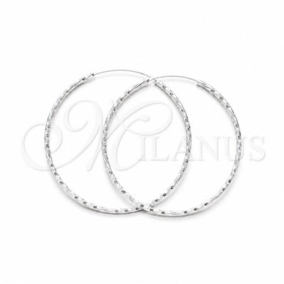 Sterling Silver Large Hoop, Twist Design, Polished, Silver Finish, 02.409.0044.50 for wholesale, main product view