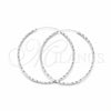 Sterling Silver Large Hoop, Twist Design, Polished, Silver Finish, 02.409.0044.50
