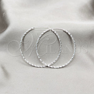 Sterling Silver Hoop Earrings — Large Hoop Twist Design Polished 02. — main product view — SKU 158175 | Plata 925 aretes de aro — Large Hoop Twist diseño pulido 02. — SKU 158175
