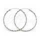 Sterling Silver Large Hoop, Twist Design, Polished, Silver Finish, 02.409.0044.60