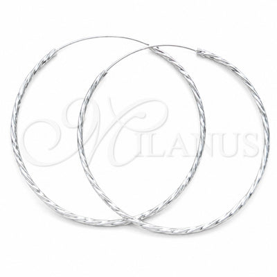 Sterling Silver Extra Large Hoop, Twist Design, Polished, Silver Finish, 02.409.0044.70 for wholesale, main product view
