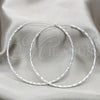 Sterling Silver Extra Large Hoop, Twist Design, Polished, Silver Finish, 02.409.0044.70