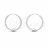 Sterling Silver Small Hoop, Ball Design, Polished, Silver Finish, 02.409.0047.20