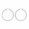 Sterling Silver Medium Hoop, Hollow Design, Polished, Silver Finish, 02.409.0048.40