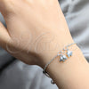 Sterling Silver Charm Bracelet, Elephant and Sun Design, Polished, Silver Finish, 03.409.0159.07 (03 MM Thickness, 7 Inches Length)