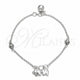 Sterling Silver Charm Bracelet, Elephant and Sun Design, Polished, Silver Finish, 03.409.0159.07 (03 MM Thickness, 7 Inches Length)