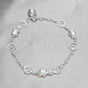 Sterling Silver Bracelet — Charm Bracelet Elephant Design Polished 03. 03 MM — main product view — SKU 158236 | Plata 925 brazalete — Charm Bracelet Elephant diseño pulido 03. 03 MM — SKU 158236