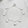 Sterling Silver Charm Bracelet, Elephant Design, Polished, Silver Finish, 03.409.0161.07 (03 MM Thickness, 7 Inches Length)