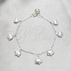 Sterling Silver Charm Bracelet, Elephant Design, Polished, Silver Finish, 03.409.0161.07 (03 MM Thickness, 7 Inches Length)