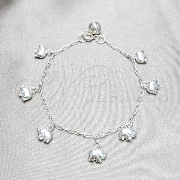 Sterling Silver Bracelet — Charm Bracelet Elephant Design Polished 03. 03 MM — main product view — SKU 158237 | Plata 925 brazalete — Charm Bracelet Elephant diseño pulido 03. 03 MM — SKU 158237