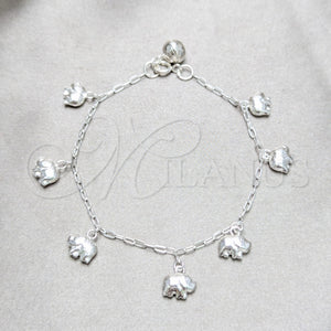 Sterling Silver Bracelet — Charm Bracelet Elephant Design Polished 03. 03 MM — main product view — SKU 158237 | Plata 925 brazalete — Charm Bracelet Elephant diseño pulido 03. 03 MM — SKU 158237