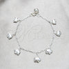 Sterling Silver Charm Bracelet, Elephant Design, Polished, Silver Finish, 03.409.0161.07 (03 MM Thickness, 7 Inches Length)