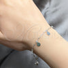 Sterling Silver Charm Bracelet, Ball Design, Polished, Silver Finish, 03.409.0162.07 (03 MM Thickness, 7 Inches Length)