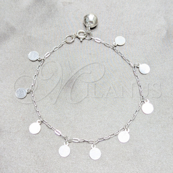 Sterling Silver Bracelet — Charm Bracelet Ball Design Polished 03. 03 MM — main product view — SKU 158238 | Plata 925 brazalete — Charm Bracelet Ball diseño pulido 03. 03 MM — SKU 158238