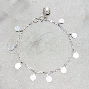 Sterling Silver Bracelet — Charm Bracelet Ball Design Polished 03. 03 MM — main product view — SKU 158238 | Plata 925 brazalete — Charm Bracelet Ball diseño pulido 03. 03 MM — SKU 158238